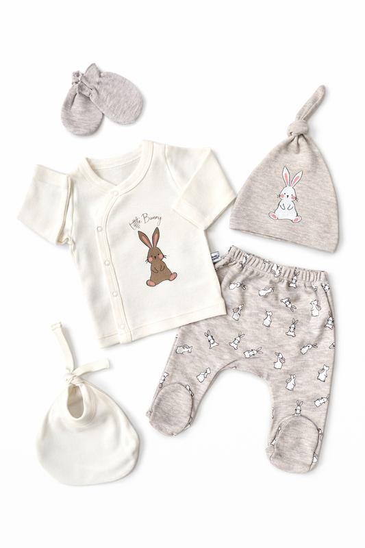 🐰 Ensemble Naissance Lapin – Lot de 5 Pièces