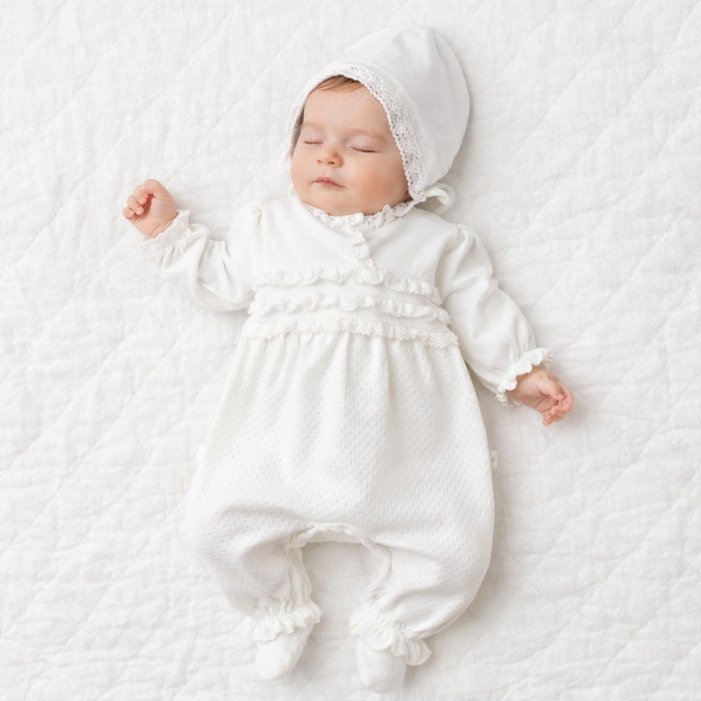 Coffret naissance blanc écru – Élégance et douceur pour les premiers jours de bébé ✨👶🤍