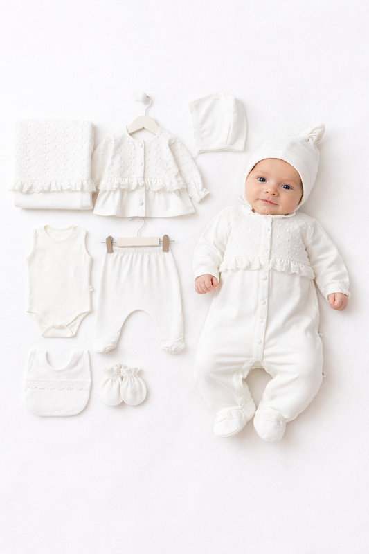 Coffret Naissance Ivoire – Élégance & Douceur Intemporelle 🤍