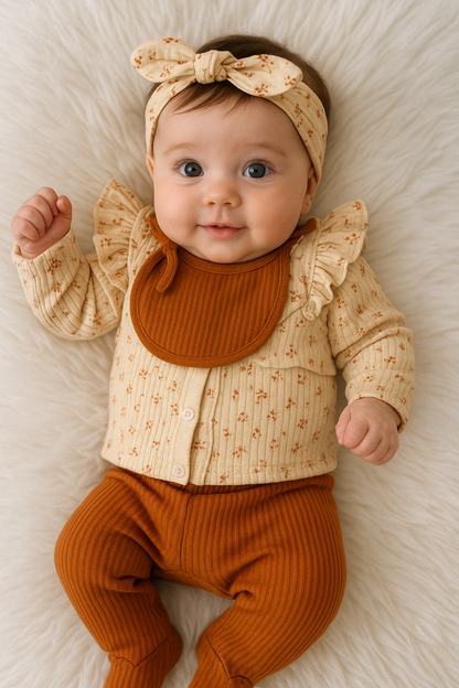 5-teiliges Baby-Set für Neugeborene in Naturtönen