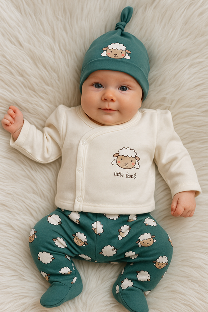 🐑 Ensemble Naissance Agneau – Lot de 5 Pièces