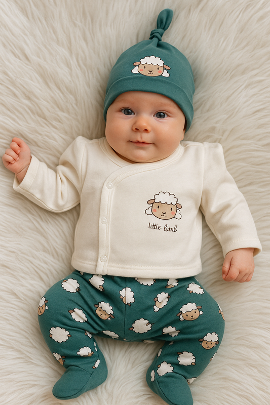 🐑 Ensemble Naissance Agneau – Lot de 5 Pièces