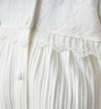 Ensemble naissance blanc avec bandeau – douceur et élégance pour bébé 🤍✨