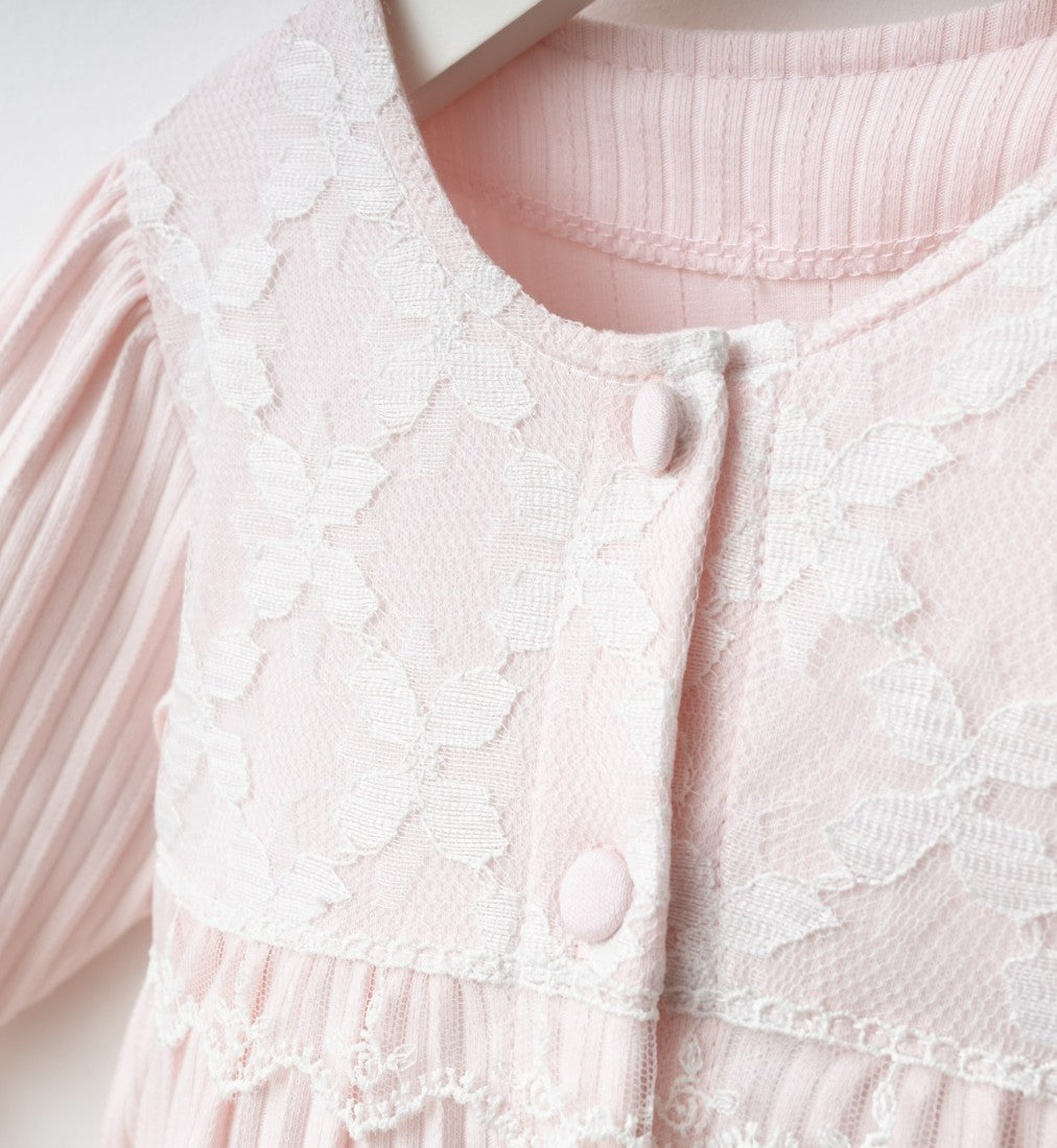Ensemble naissance rose poudré avec bandeau – douceur et élégance pour bébé 🌸✨