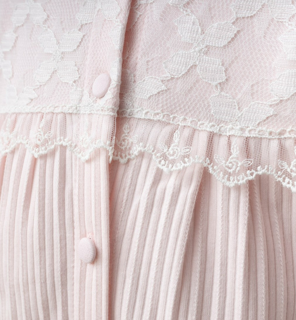 Ensemble naissance rose poudré avec bandeau – douceur et élégance pour bébé 🌸✨