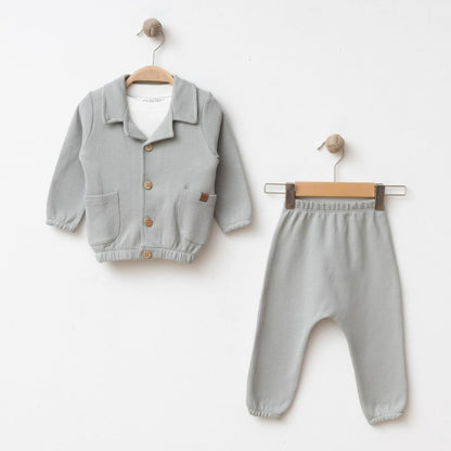 Ensemble naissance écru veste et pantalon – douceur et élégance pour bébé 🤍✨