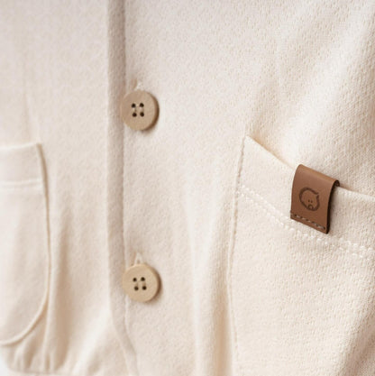 Ensemble naissance écru veste et pantalon – élégance et douceur pour bébé 🤍✨