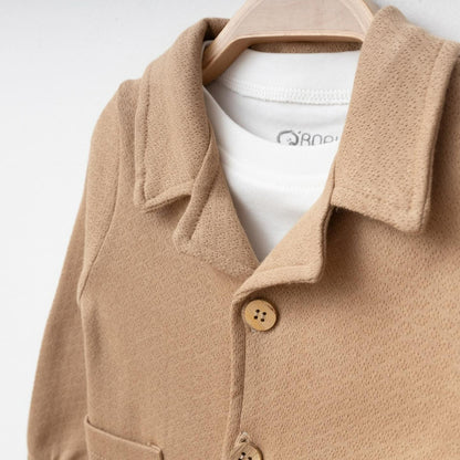 Ensemble naissance beige sable – Douceur & élégance intemporelle pour bébé ✨