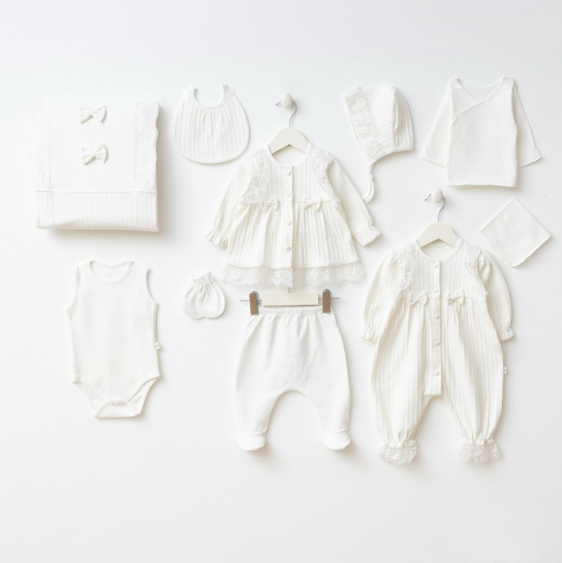 Coffret Naissance Élégance Blanc Écru – Douceur & Raffinement pour Bébé ✨