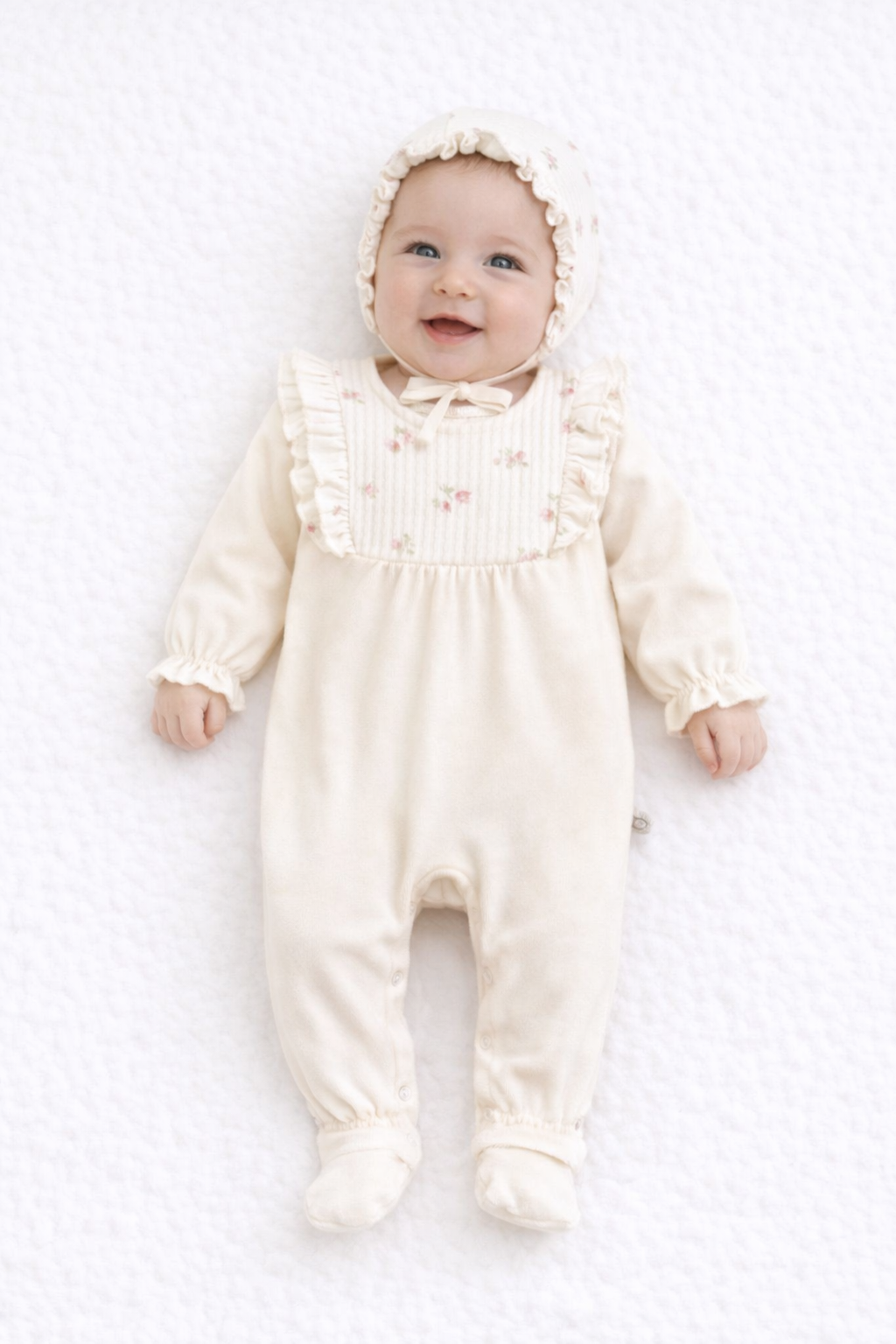 Ensemble Bébé 2 Pièces – Cardigan Bicolore & Pantalon Maille Vert Sauge