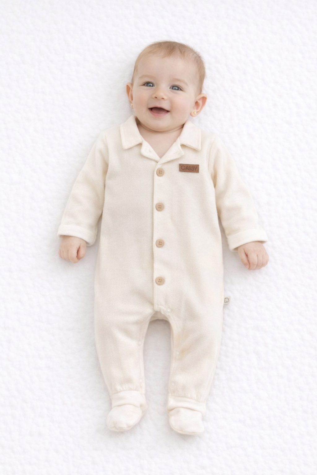 Ensemble Naissance 1 Pièces – Maille Texturée Vert Sauge & Crème Douce