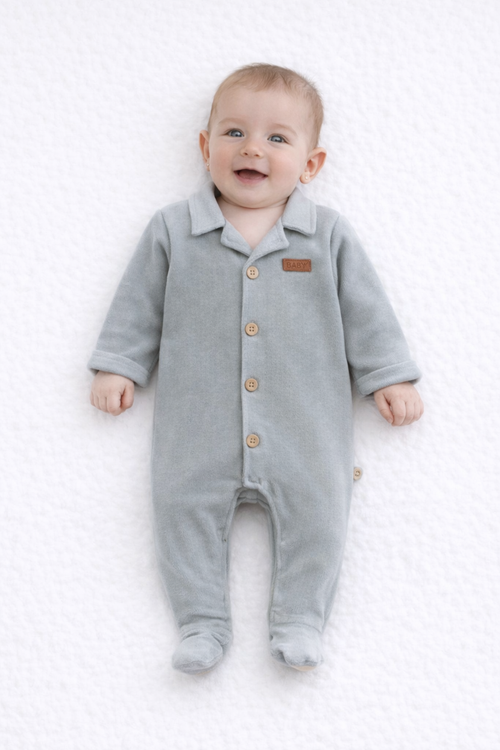 Ensemble Bébé 1 Pièces – Cardigan Bicolore & Pantalon