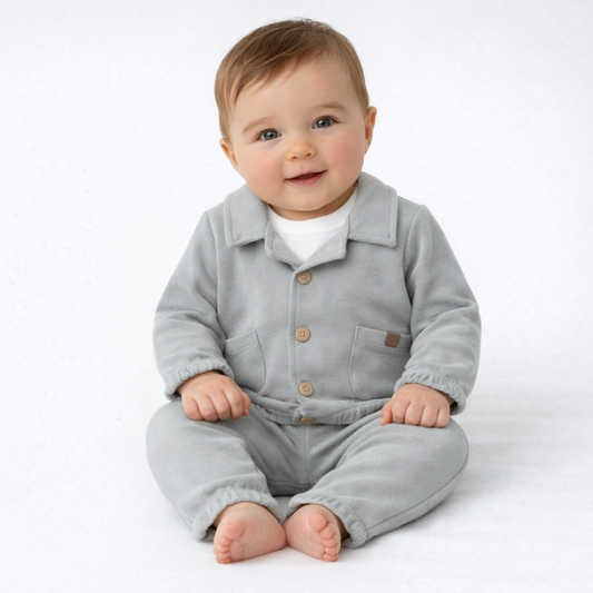 Ensemble naissance écru veste et pantalon – douceur et élégance pour bébé 🤍✨