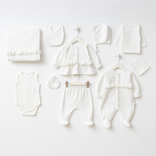 Coffret Naissance Ivoire – Élégance & Douceur Intemporelle 🤍