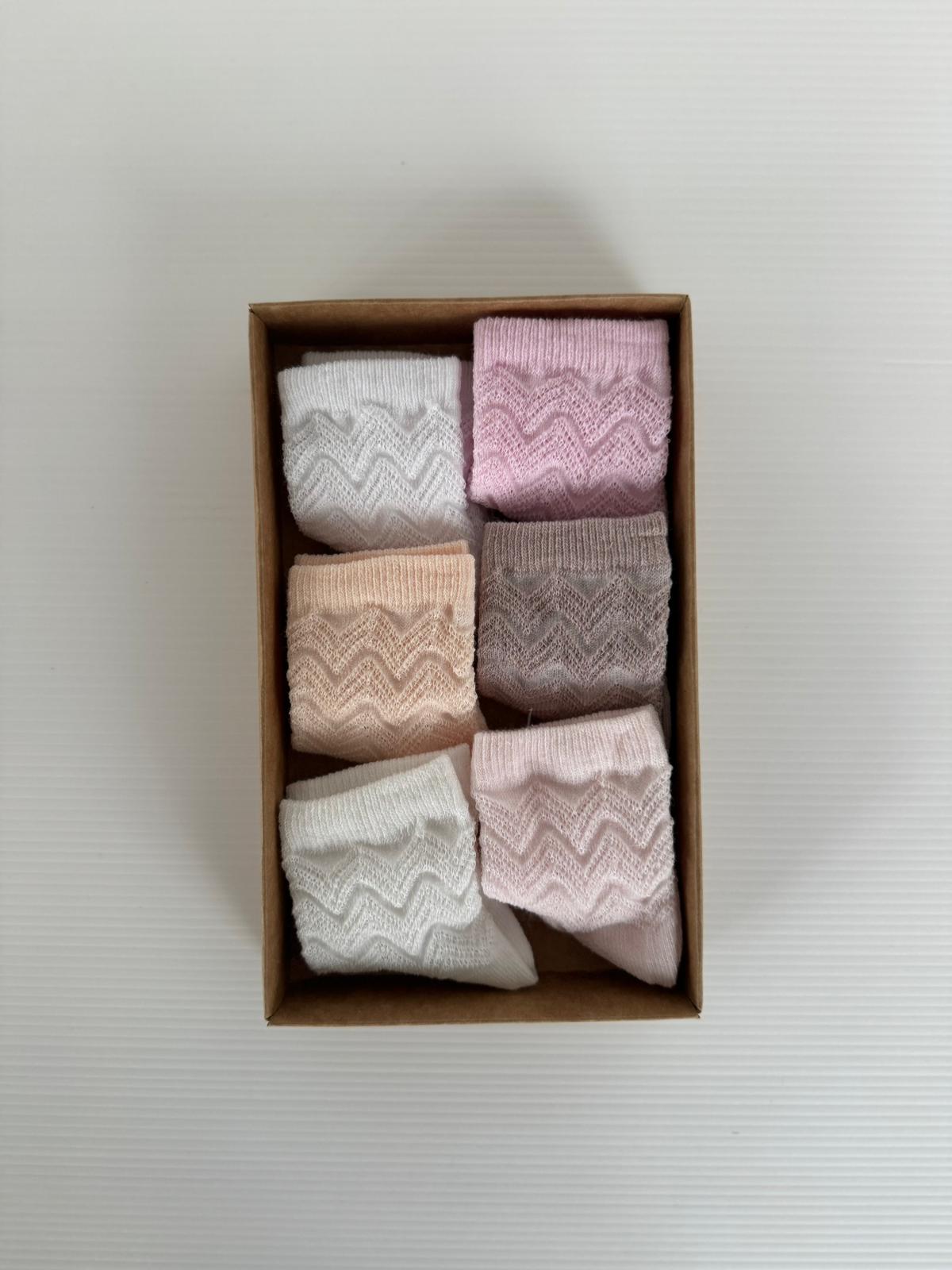 Coffret Naissance Chaussettes Bébé – Tons Poudrés & Élégants